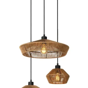Super okazja Lampa wisząca YUNKAI 10413/03/72 oprawa w kolorze brązowym i czarnym LUCIDE