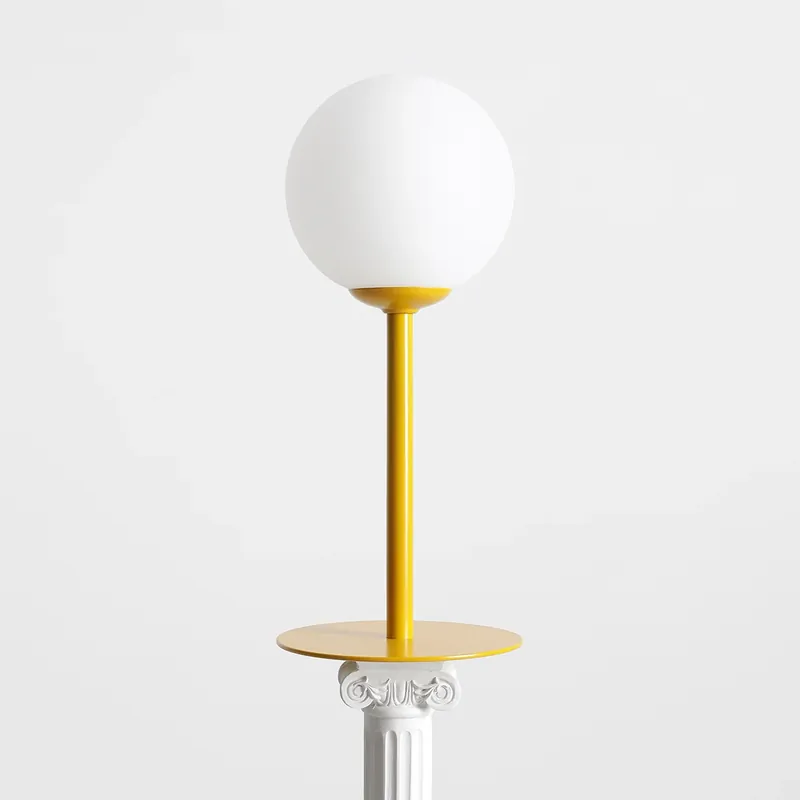 Lampa stołowa PINNE 1080B14 Aldex nowoczesna oprawa w kolorze musztardowym Kup online