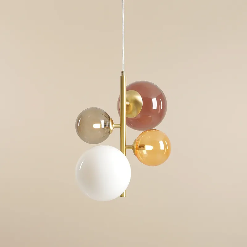 Bezpieczne zakupy Lampa wisząca BLOOM 4 MULTICOLOUR 1111L40 Aldex nowoczesna oprawa szklana