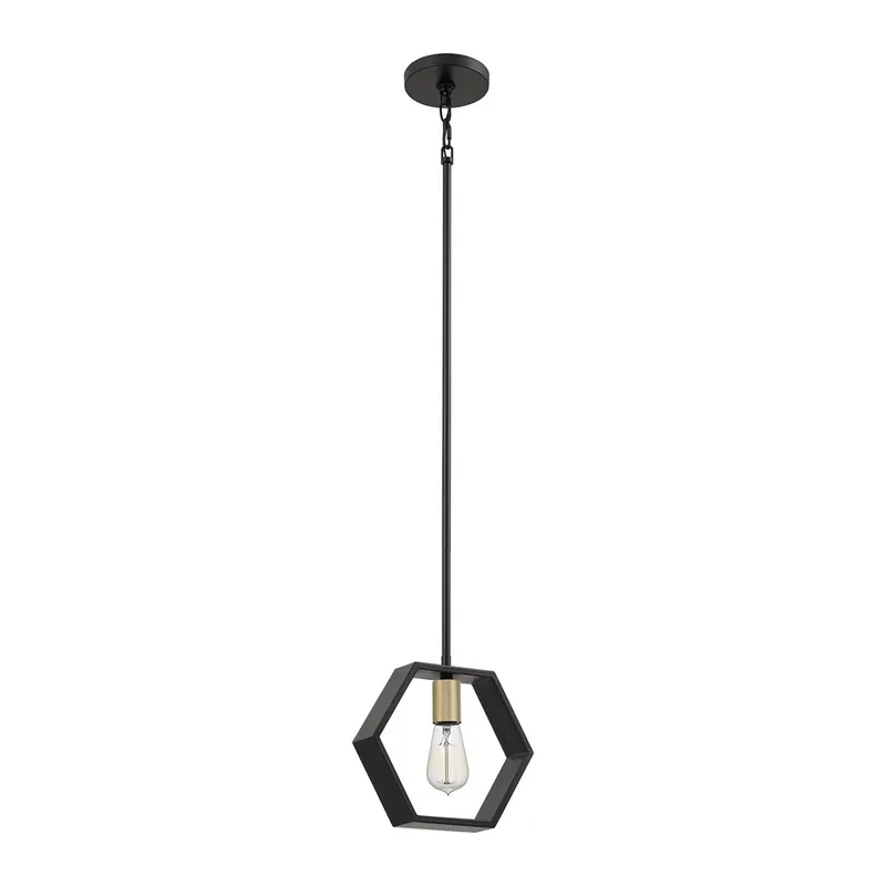 Lampa wisząca BISMARCK QZ-BISMARCK-MP-EK Quoizel dekoracyjna oprawa w kolorze czarnym Bezpieczna płatność