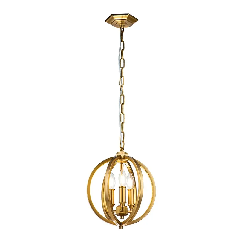 Lampa wisząca CORINNE FE-CORINNE-3P-S-BB oksydoway mosiądz 30 cm Feiss Do wyczerpania zapasów