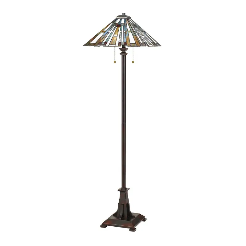 Premium Lampa podłogowa MAYBECK QZ-MAYBECK-FL ciemny brąz Quizel