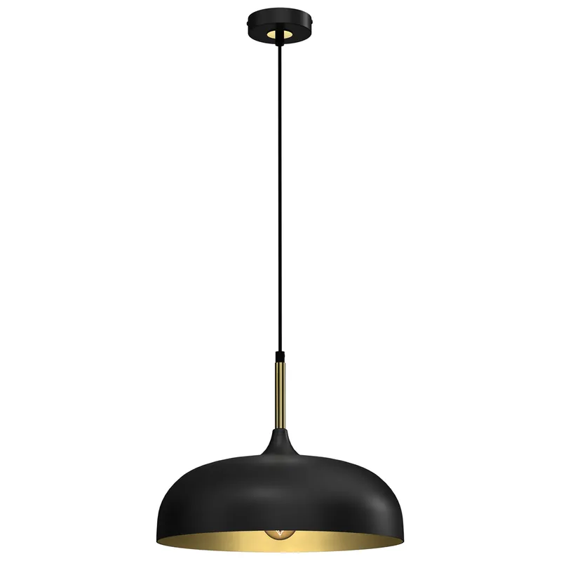 Popularny Lampa wisząca LINCOLN MLP8030 oprawa w kolorze czerni i złota MILAGRO