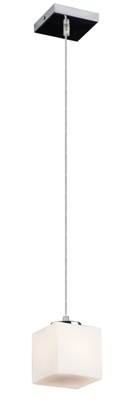 Ograniczona ilość Lampa wisząca CUBI MD3014S chromowana oprawa z mlecznym kloszem MAXLIGHT