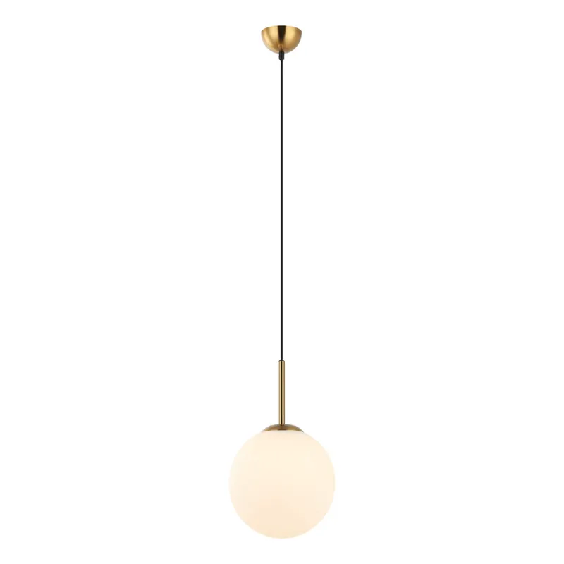 Lampa wisząca Deore PND-5578-1M-BRO oprawa w kolorze antycznego brązu z mlecznym kloszem ITALUX Szybka wysyłka
