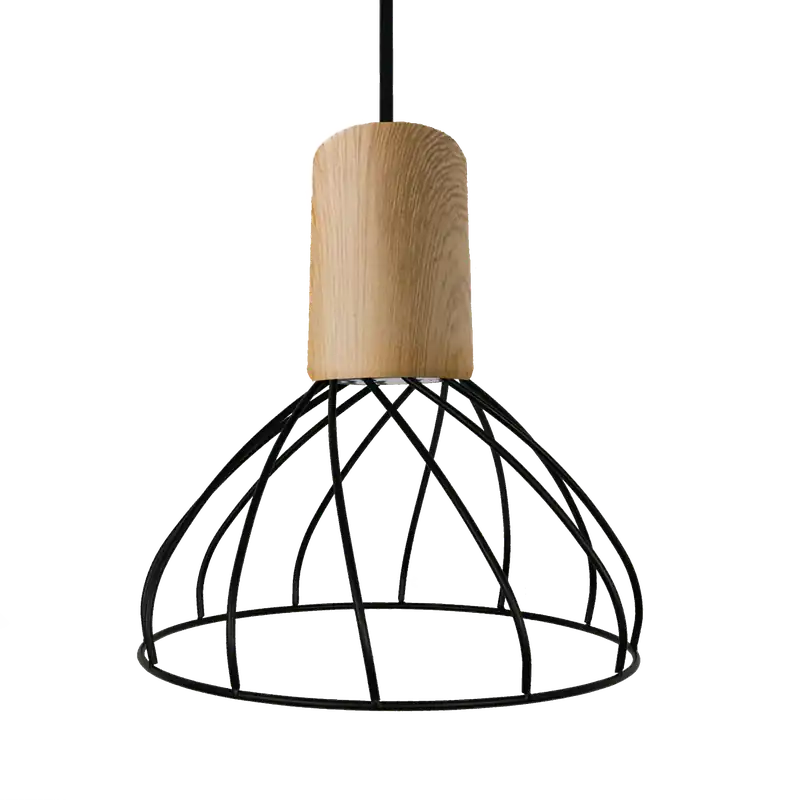 Ostatnia szansa Lampa wisząca Moderno LP-1221/1P S BK oprawa w kolorze czerni i drewna LIGHT PRESTIGE