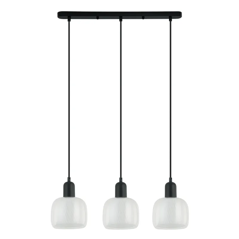 Lampa wisząca Lamezia PND-67594-3-BK+CL oprawa w kolorze czarnym ITALUX Ekspresowa dostawa