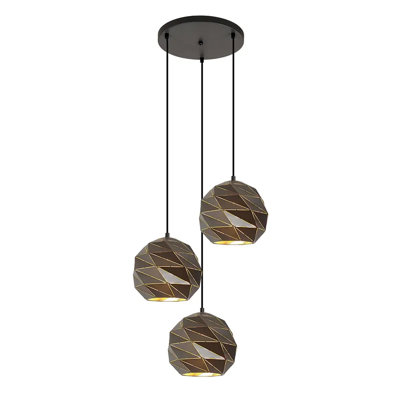 Lampa wisząca Palermo PND-2424-3S-GR+GD oprawa w kolorze antracytowym ITALUX Oferta czasowa