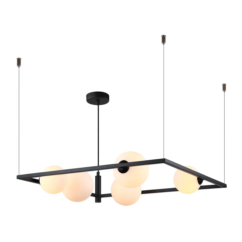 Nowość Lampa wisząca Gareth MDM-3975/5 BK oprawa w kolorze czarnym ITALUX