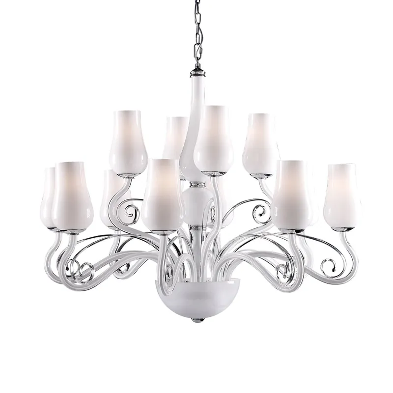 Hit sprzedaży Lampa wisząca Lybra MD10904-12A oprawa w kolorze białym ITALUX