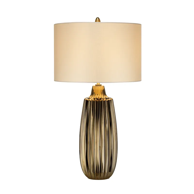 Oferta Lampa stołowa NEWHAM NEWHAM-TL-L oprawa w kolorze brązowym z perłowym abażurem ELSTEAD LIGHTING