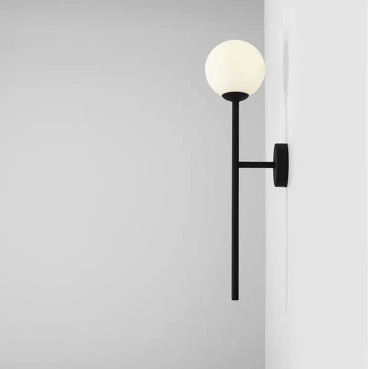 Ekspresowa dostawa Kinkiet BALL WALL 1087C1 minimalistyczna oprawa w kolorze czarnym ALDEX