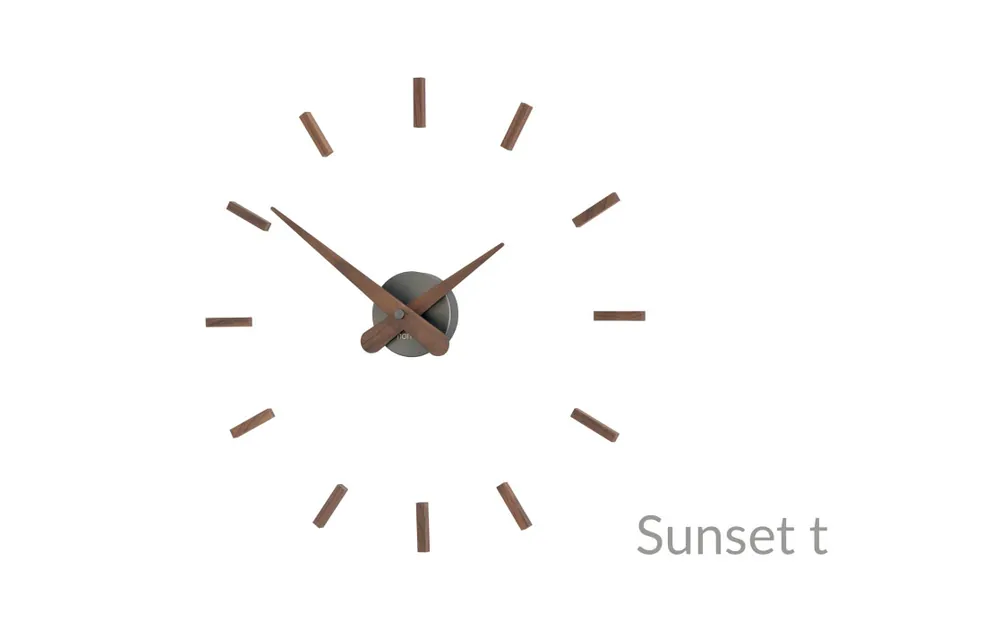Oferta czasowa Zegar ścienny SUNSET T ISUNT w kolorze drewna orzechowego i grafitu NOMON