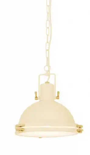 Lampa wisząca NAUTILUIS M 11132107 oprawa w kolorze kremowym z elementai mosiądzu KASPA Dodaj do koszyka