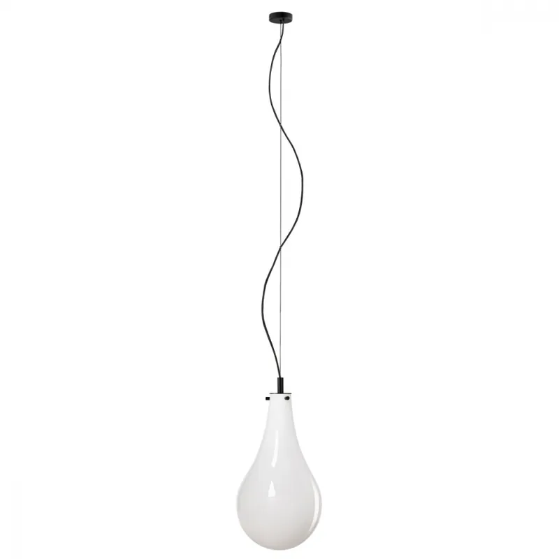 Kup online Lampa wisząca STILLA 1 11160102 oprawa w kolorze czarnym z białym kloszem KASPA
