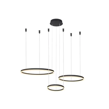 Ostatnia szansa Lampa wisząca HALO PENDANT 80+60+40 CCT AZ4972 oprawa w kolorze czarnym + pilot AZzardo