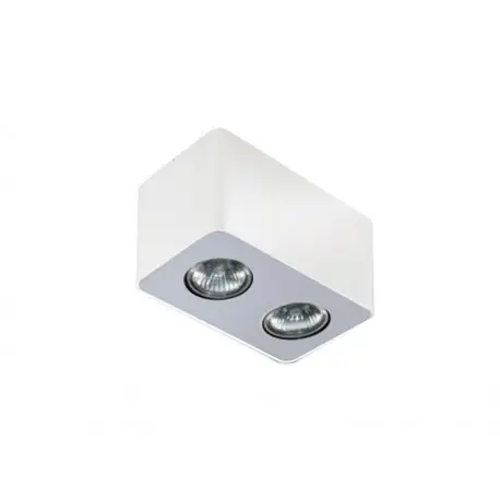 Lampa natynkowa NINO 2 AZ1386 podwójna oprawa w kolorze bieli i aluminium AZzardo Darmowa dostawa