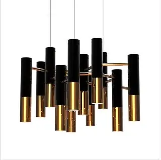 Bestseller Lampa wisząca GOLDEN PIPE-13 ST-5719-13 oprawa w kolorze czerni i złota Step Into Design