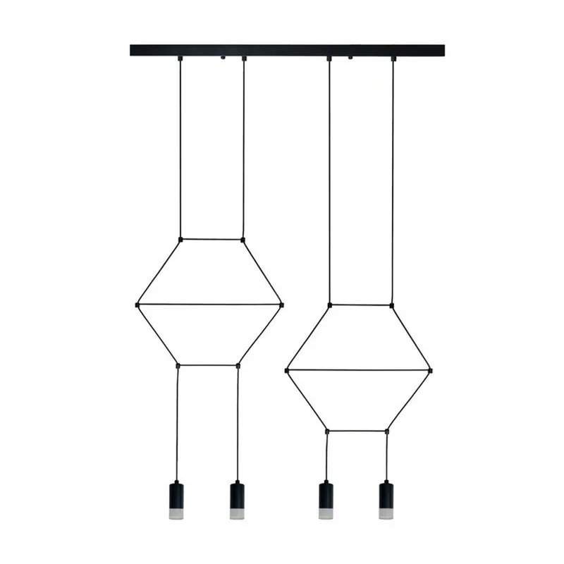 Lampa wisząca LINEA-4 LONG 70 XT068-4P oprawa w kolorze czarnym Step Into Design Obniżka ceny