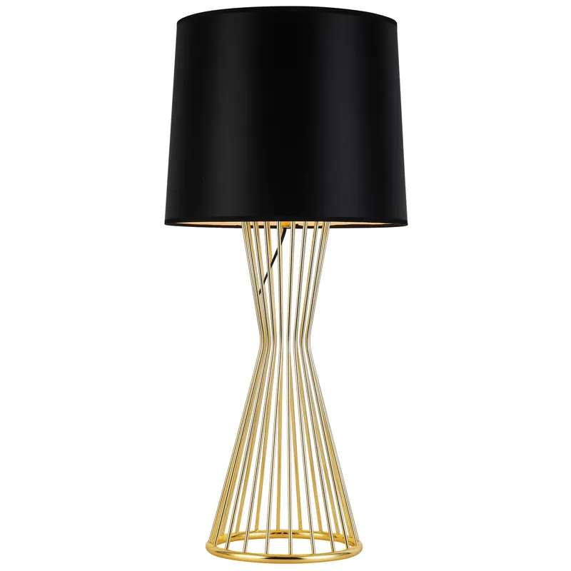 Lampa stołowa FILO TABLE 85 MT1235 oprawa w kolorze złotym z czarnym abażurem Step Into Design Nie przegap