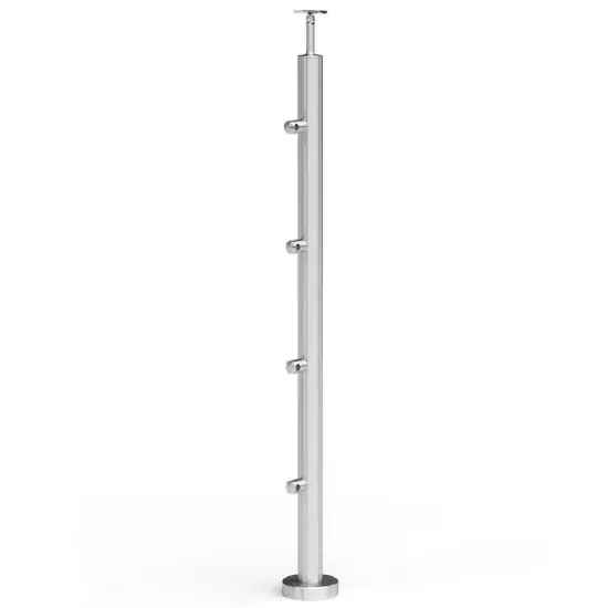 Słupek balustrady do montażu posadzkowego Ø42,4x970mm Tani