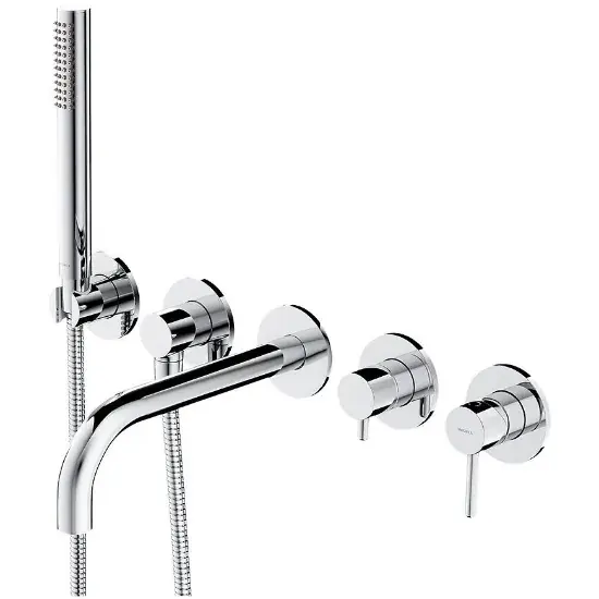 Oferta limitowana Bateria wannowa 5otworowa podtynkowa Y chrom