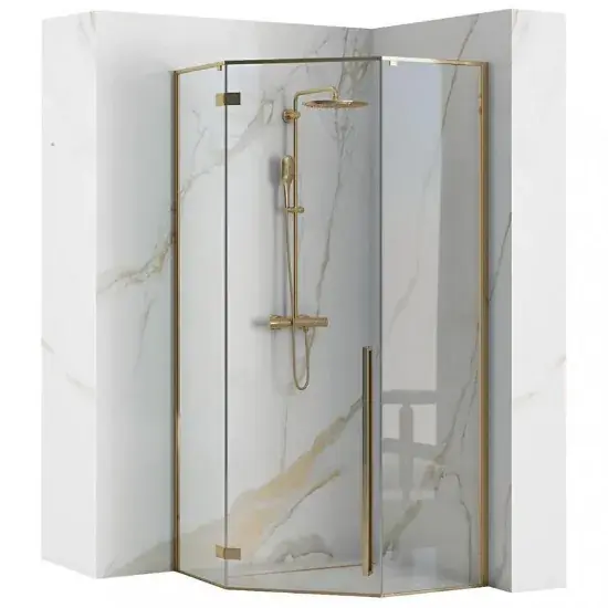 Kabina prysznicowa Diamond Rea K6616 100x100x195 gold Okazja