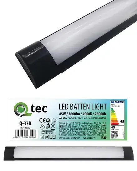 Oprawa Batten Led Czarna 45W Q37b Zniżka